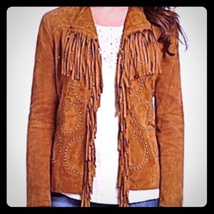 Reba leather fringe jacket